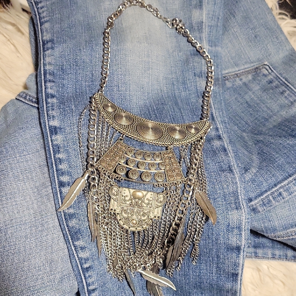 Amazon Silver Statement Necklace